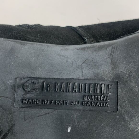 C La Canadienne black suede heeled ankle boots - Picture 10 of 11